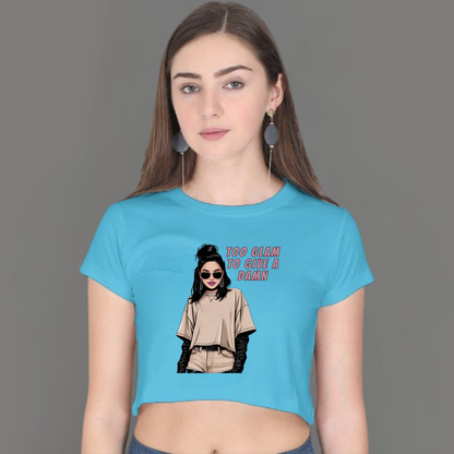 Too Glam to Give a Damn – Crop Top for the Glow-Getters