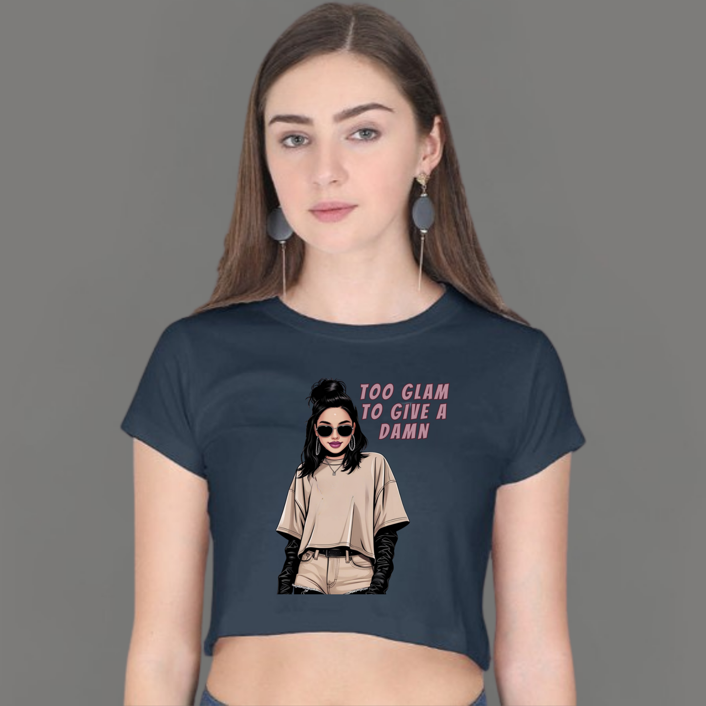 Too Glam to Give a Damn – Crop Top for the Glow-Getters