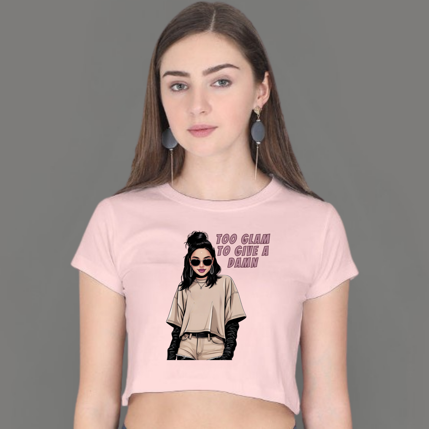 Too Glam to Give a Damn – Crop Top for the Glow-Getters