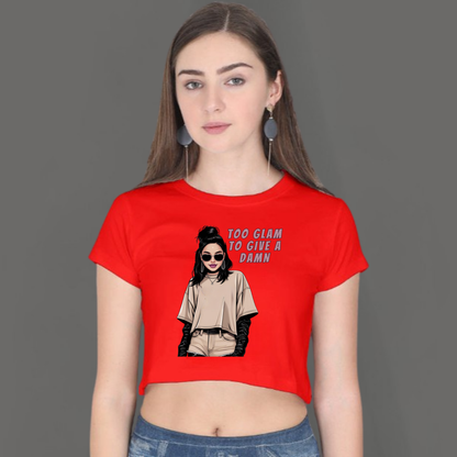 Too Glam to Give a Damn – Crop Top for the Glow-Getters