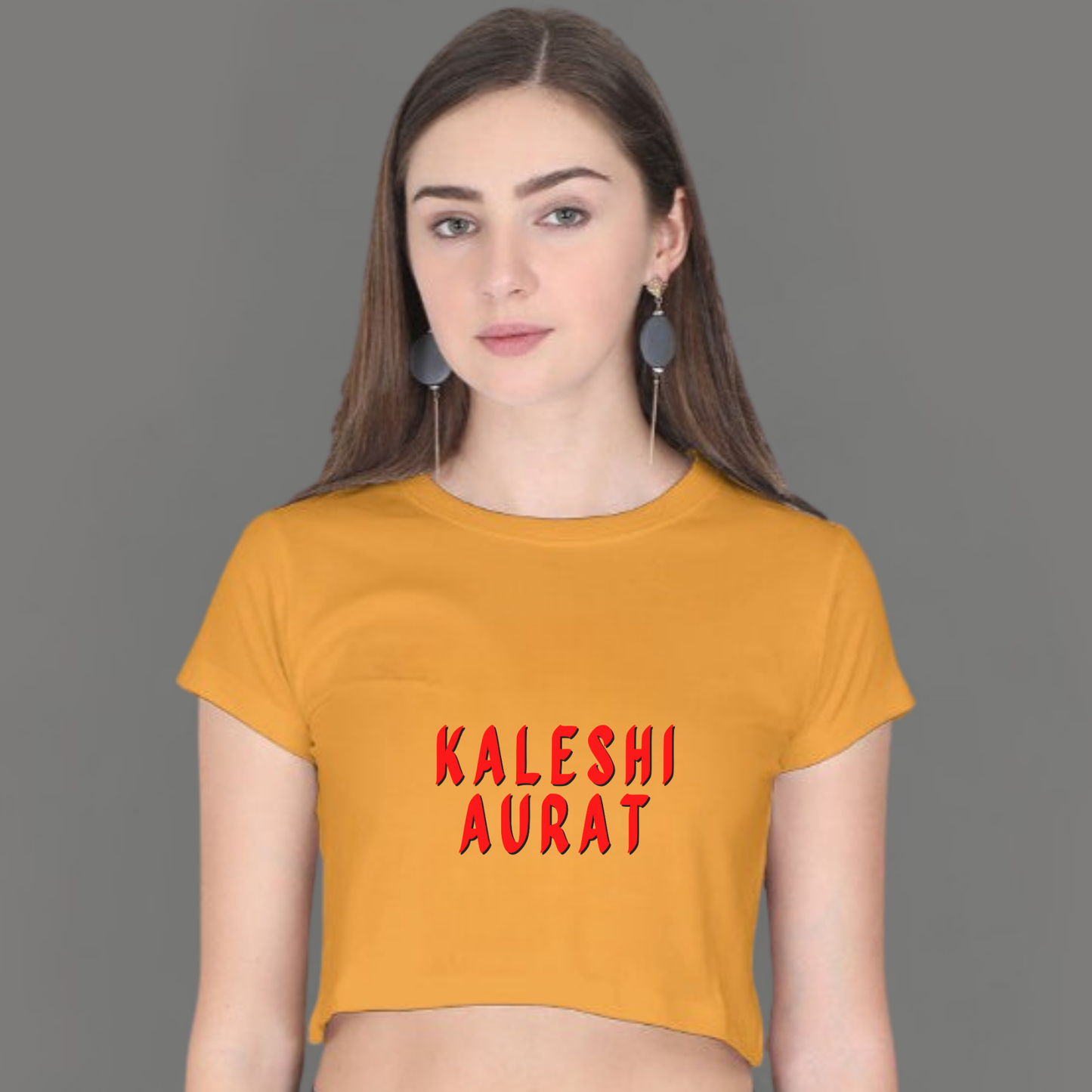 🔥 Kaleshi Aurat – Statement Crop Top for the Not-So-Mini You!