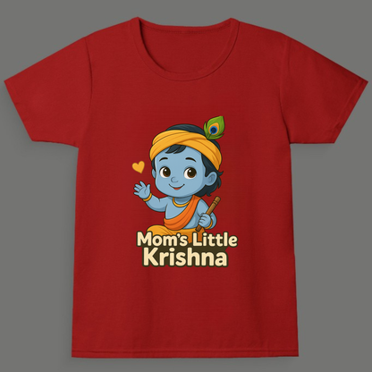 Mom's Little Krishna  - Boys Crew Neck T-Shirt