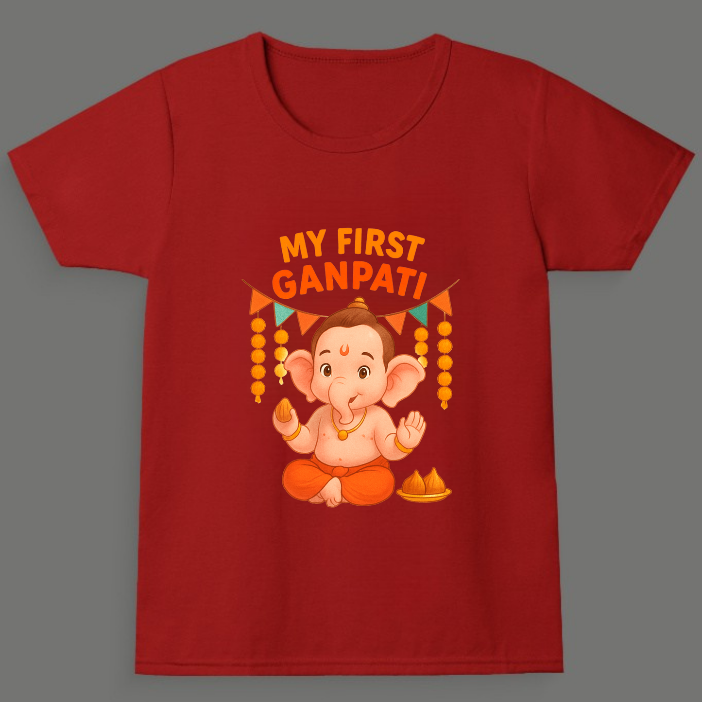 My First Ganpati – Festive Babywear - Unisex Crew Neck T-Shirt