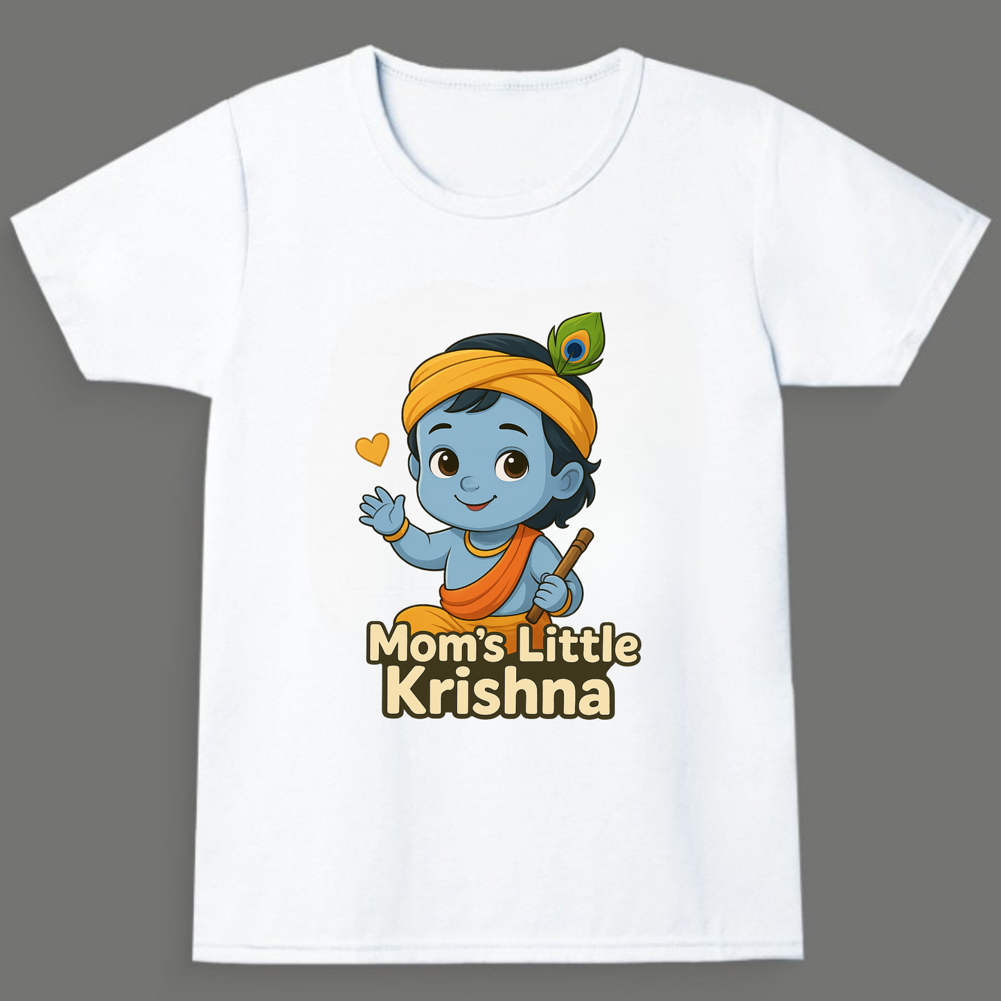Mom's Little Krishna  - Boys Crew Neck T-Shirt