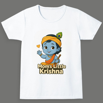 Mom's Little Krishna  - Boys Crew Neck T-Shirt