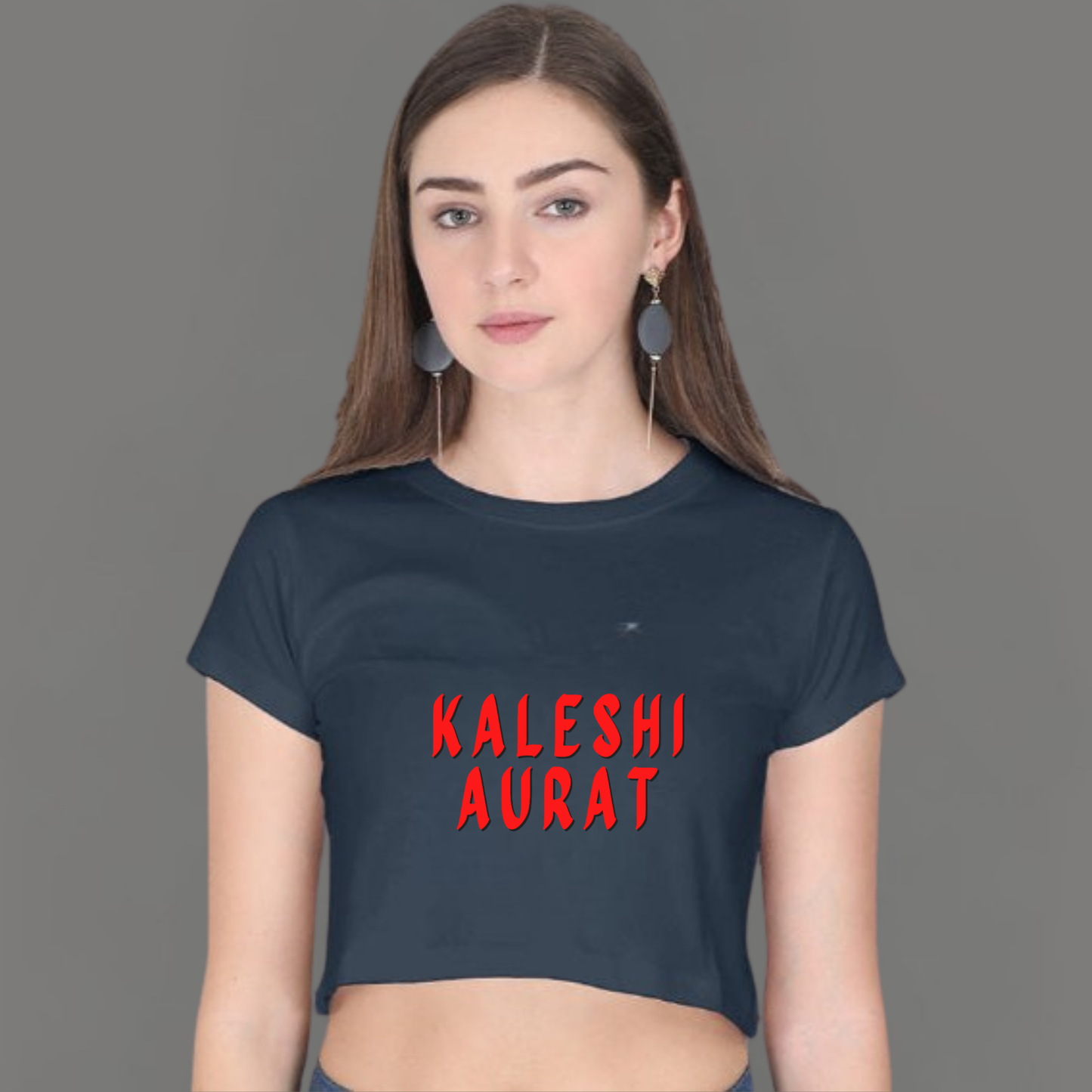 🔥 Kaleshi Aurat – Statement Crop Top for the Not-So-Mini You!