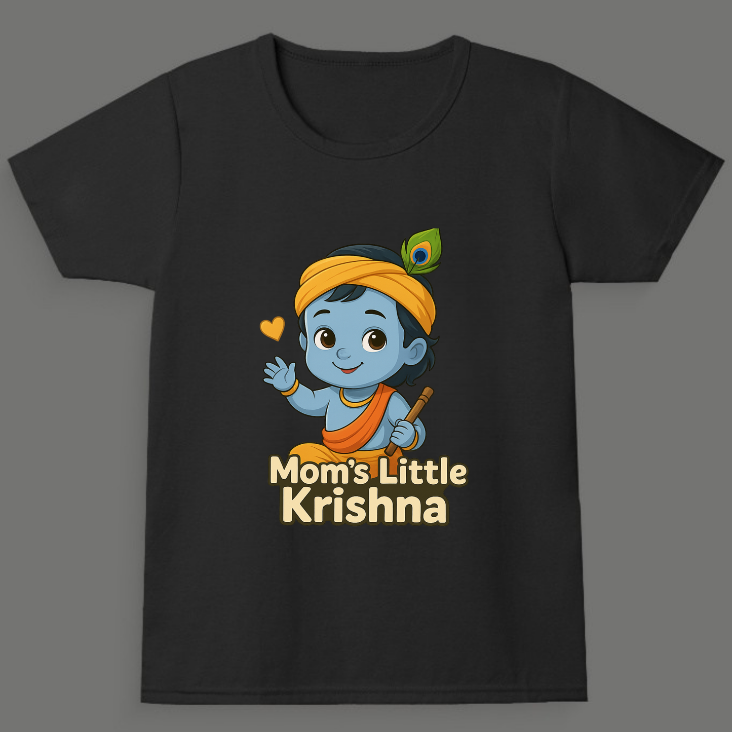 Mom's Little Krishna  - Boys Crew Neck T-Shirt