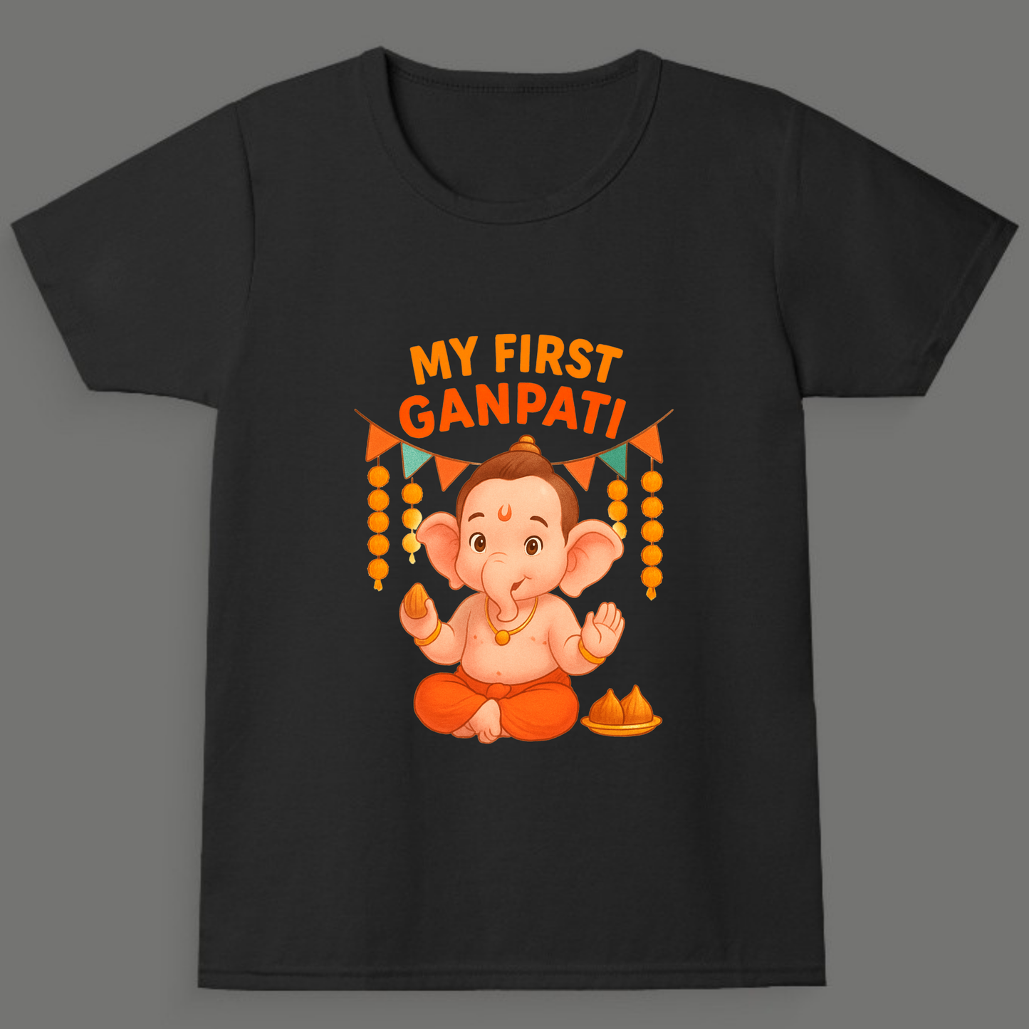 My First Ganpati – Festive Babywear - Unisex Crew Neck T-Shirt