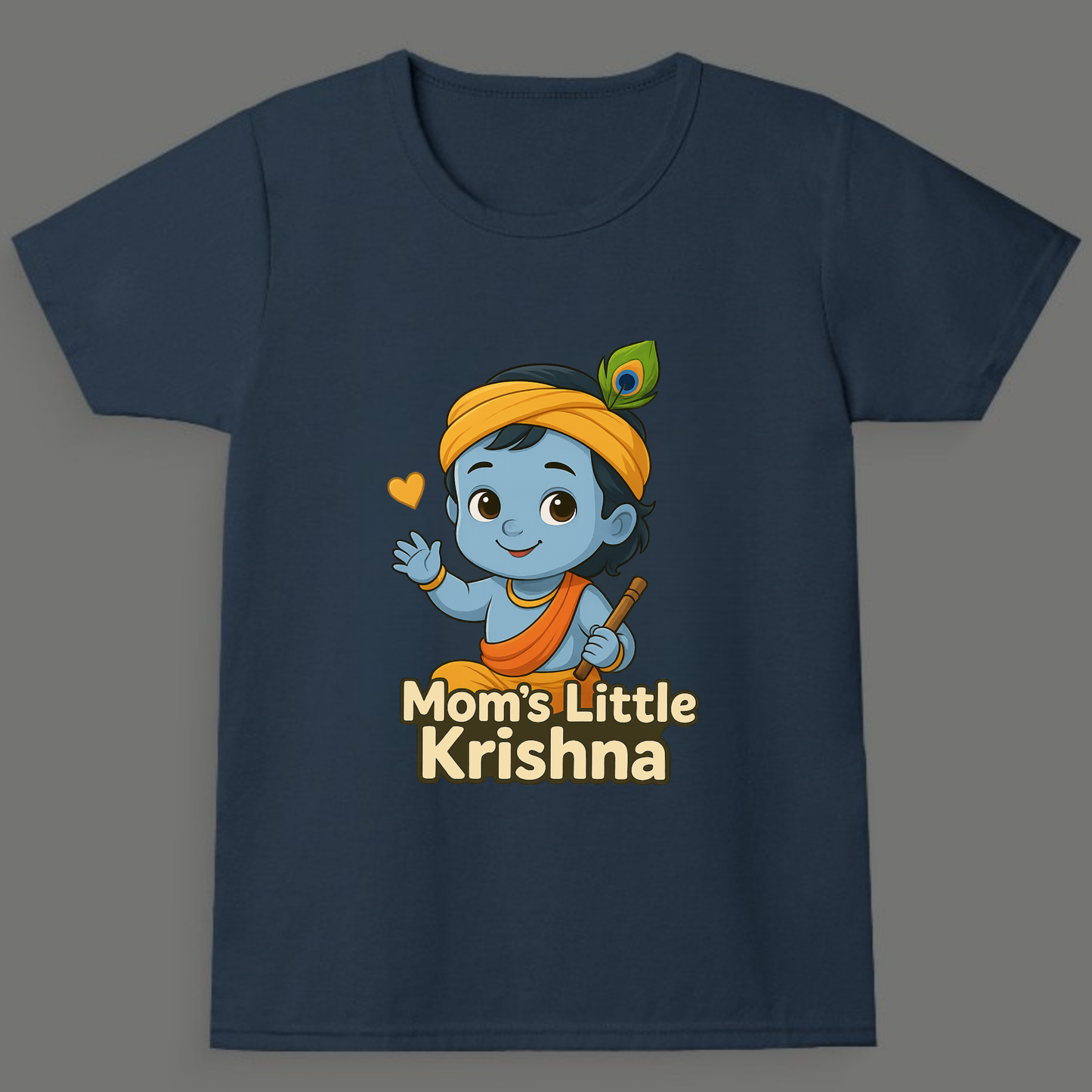Mom's Little Krishna  - Boys Crew Neck T-Shirt