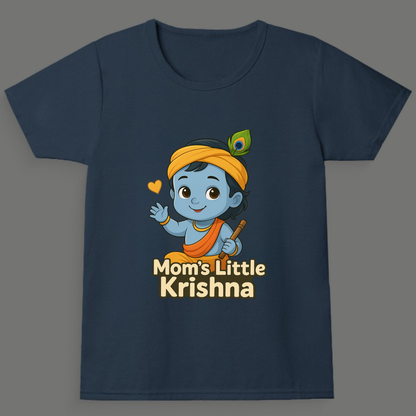 Mom's Little Krishna  - Boys Crew Neck T-Shirt