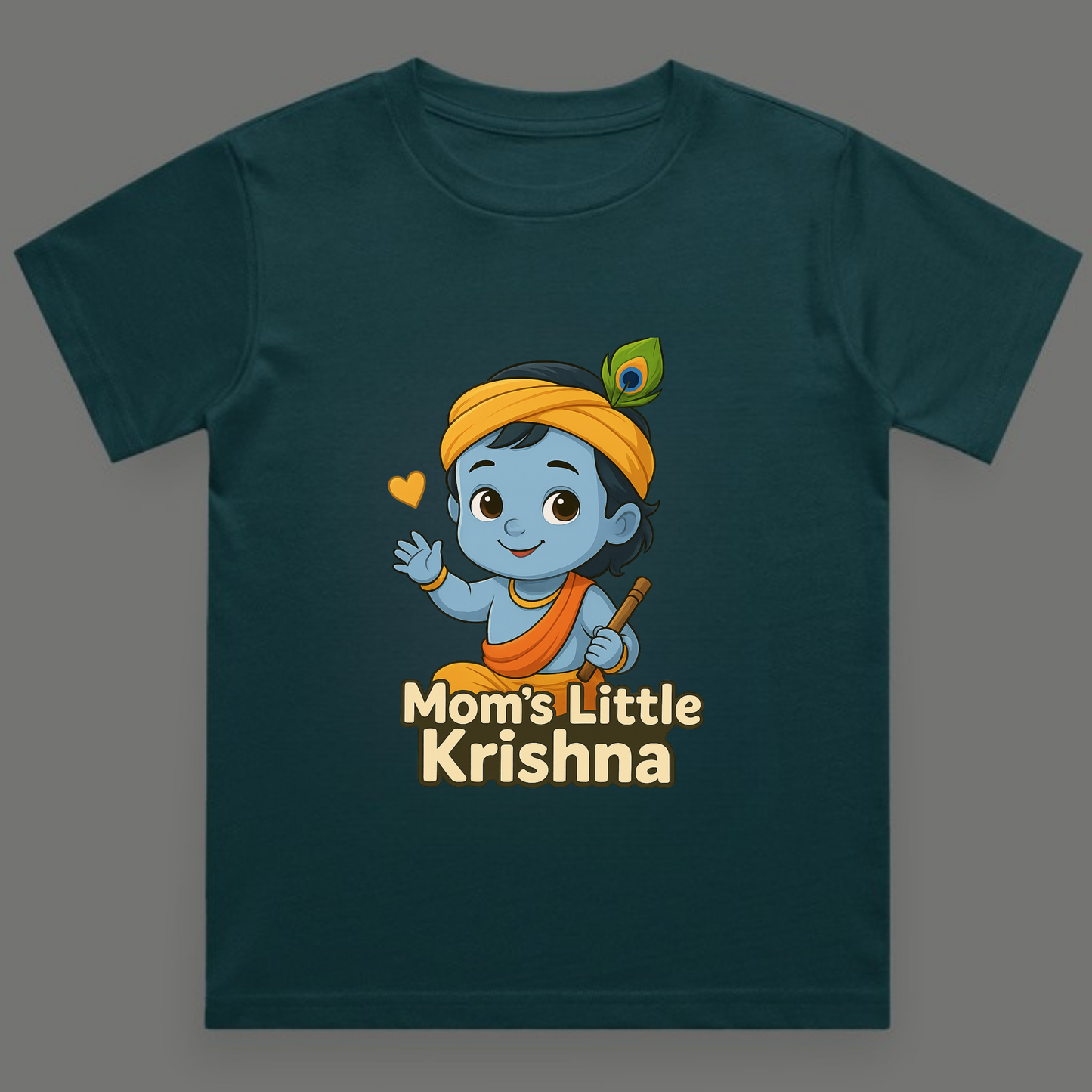 Mom's Little Krishna  - Boys Crew Neck T-Shirt