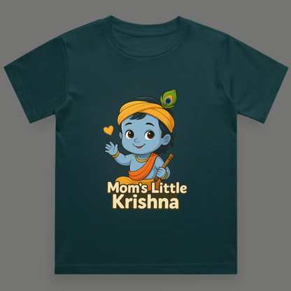 Mom's Little Krishna  - Boys Crew Neck T-Shirt