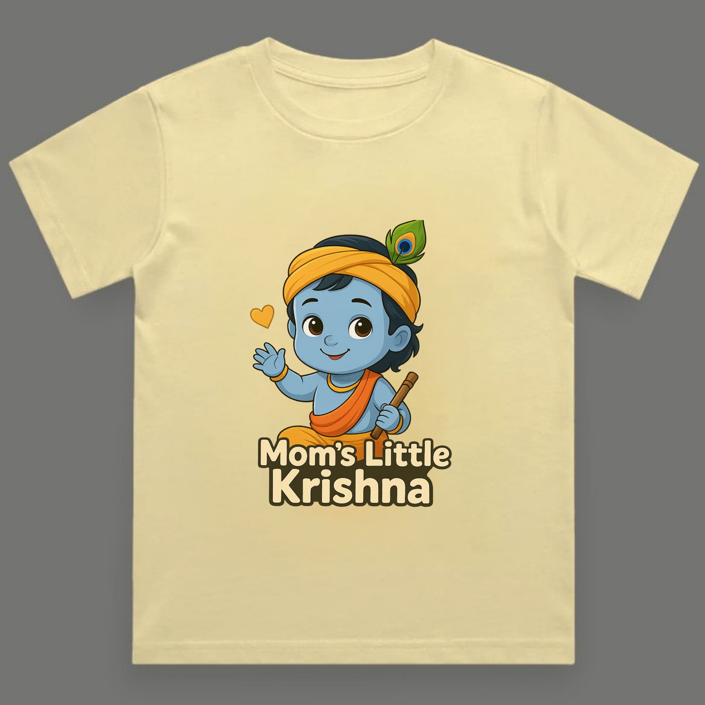 Mom's Little Krishna  - Boys Crew Neck T-Shirt
