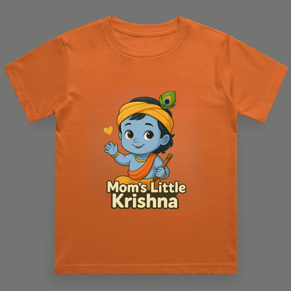 Mom's Little Krishna  - Boys Crew Neck T-Shirt