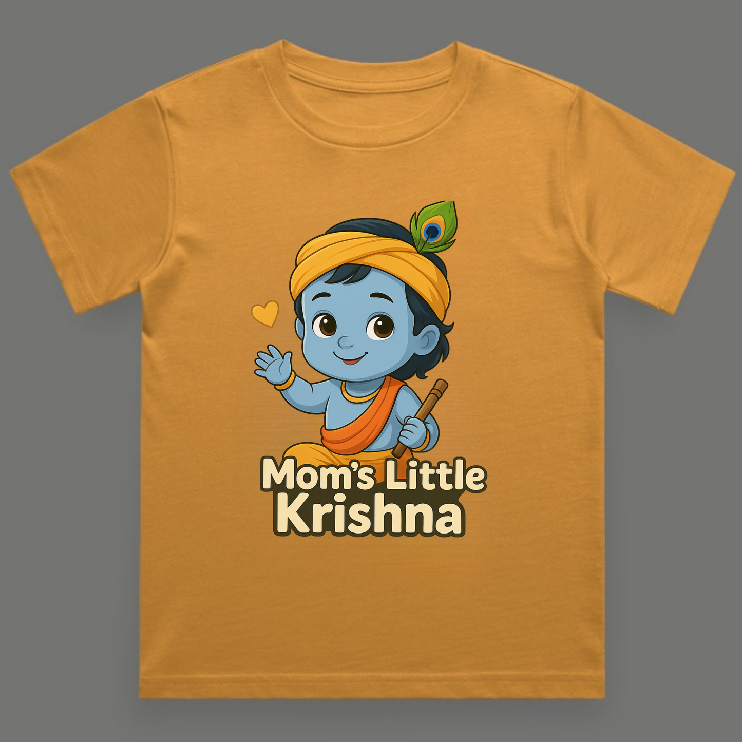 Mom's Little Krishna  - Boys Crew Neck T-Shirt