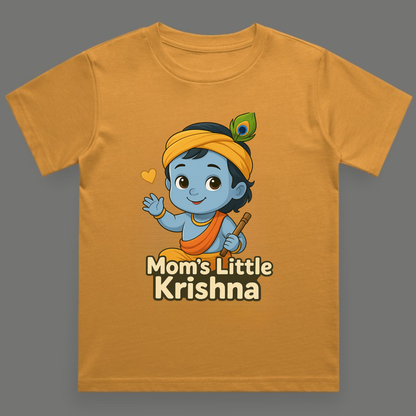 Mom's Little Krishna  - Boys Crew Neck T-Shirt