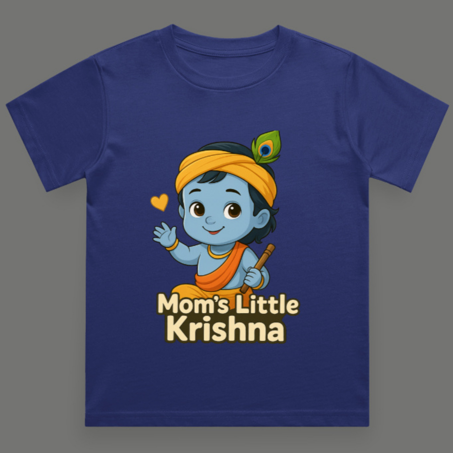 Mom's Little Krishna  - Boys Crew Neck T-Shirt