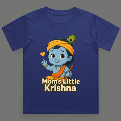 Mom's Little Krishna  - Boys Crew Neck T-Shirt
