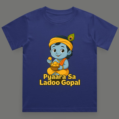 Pyaara Sa Ladoo Gopal- Boy's Crew Neck T-Shirt