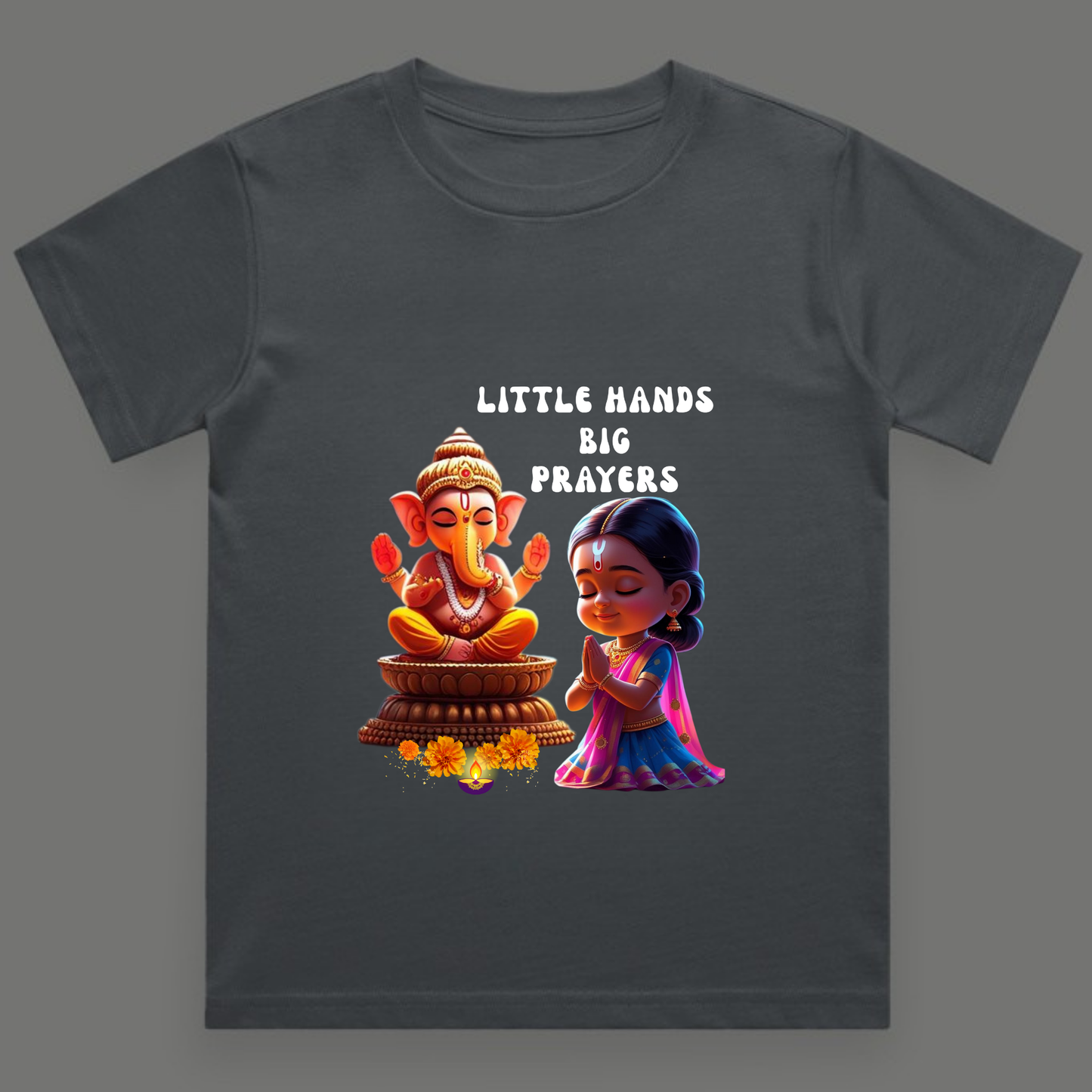 Little Hands, Big Prayers - Crew Neck T-Shirt