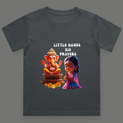Little Hands, Big Prayers - Crew Neck T-Shirt