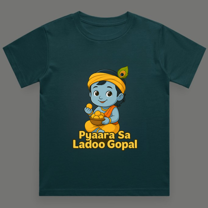 Pyaara Sa Ladoo Gopal- Boy's Crew Neck T-Shirt