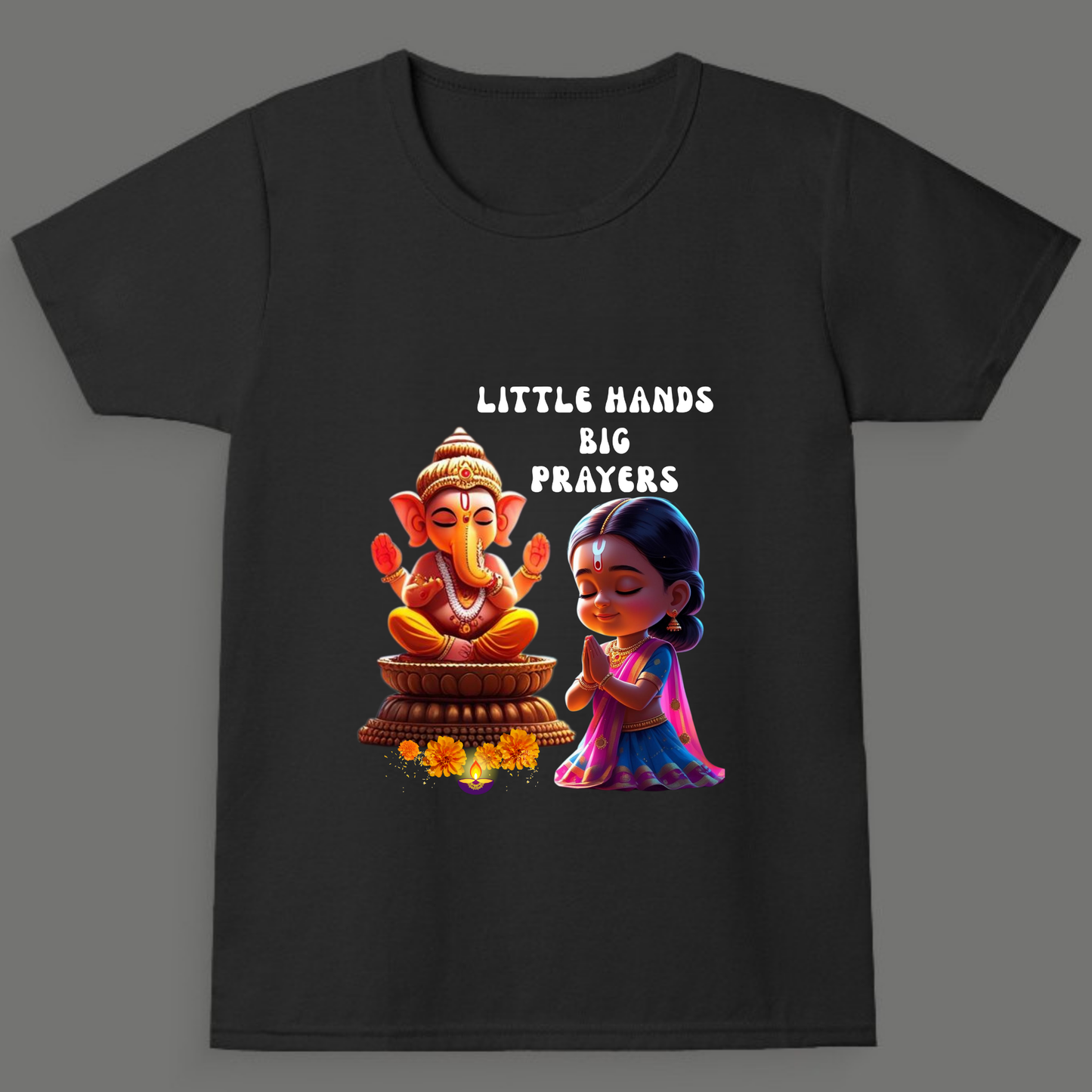 Little Hands, Big Prayers - Crew Neck T-Shirt
