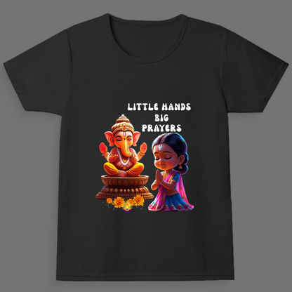 Little Hands, Big Prayers - Crew Neck T-Shirt