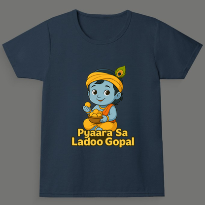 Pyaara Sa Ladoo Gopal- Boy's Crew Neck T-Shirt
