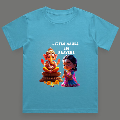 Little Hands, Big Prayers - Crew Neck T-Shirt