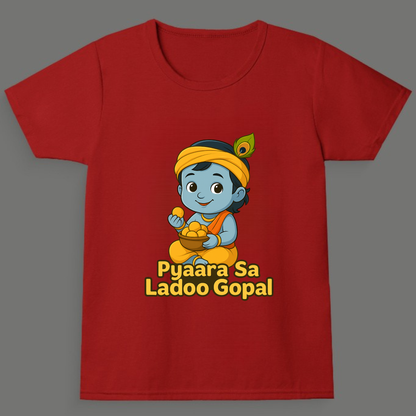 Pyaara Sa Ladoo Gopal- Boy's Crew Neck T-Shirt