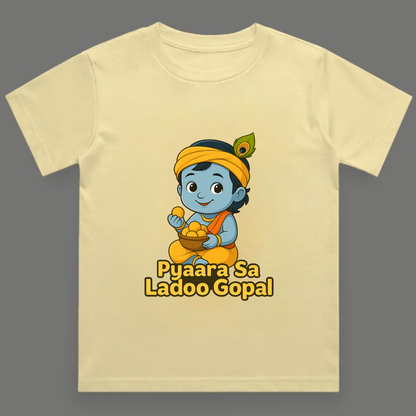 Pyaara Sa Ladoo Gopal- Boy's Crew Neck T-Shirt