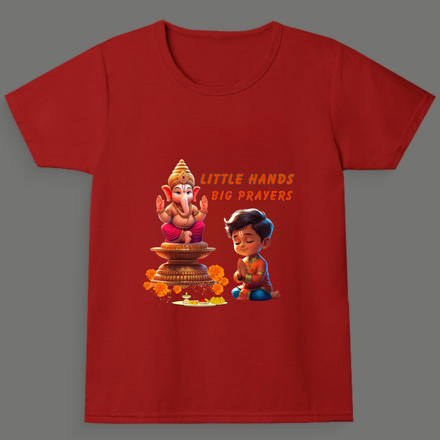 Little Hands, Big Prayers - Crew Neck T-Shirt