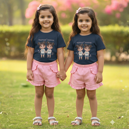 Together Forever - Twin Girls T-shirts