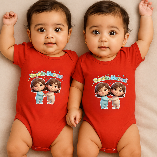 Double Mazaa (Twin Collection ) – Cotton Kids Rompers