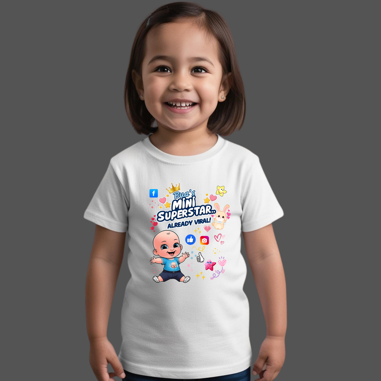 Adorable Bua- Girls T-shirts – Custom-Made for Comfort and Style