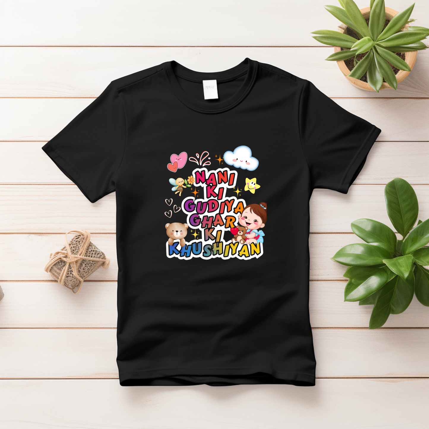Nani-Themed Girls T-shirt  – Soft Cotton, Half Sleeve, Round Neck
