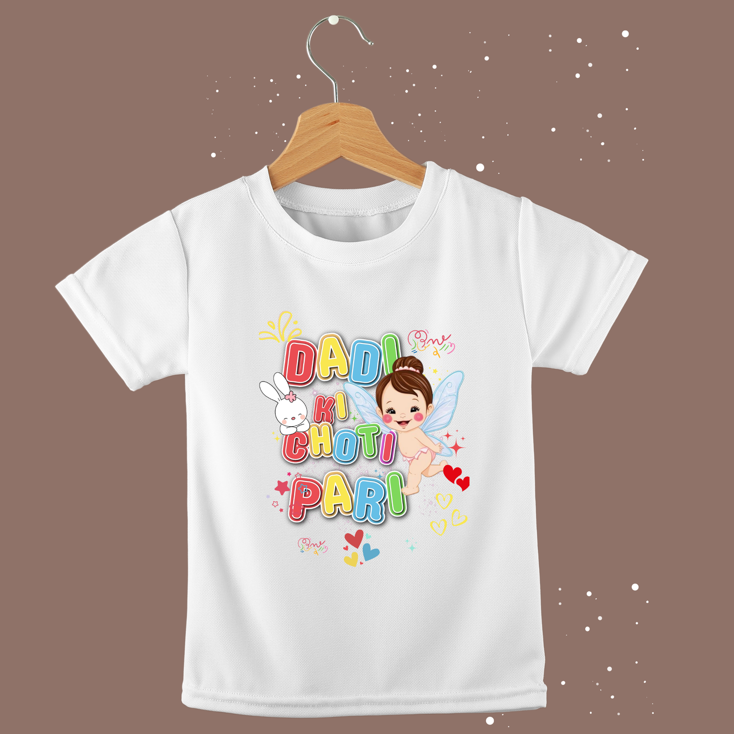 Dadi -Themed Girls T-shirt  – Soft Cotton, Half Sleeve, Round Neck