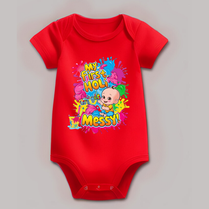 Holi Special Kids Rompers– "My Firtst Holi " Festive Outfit