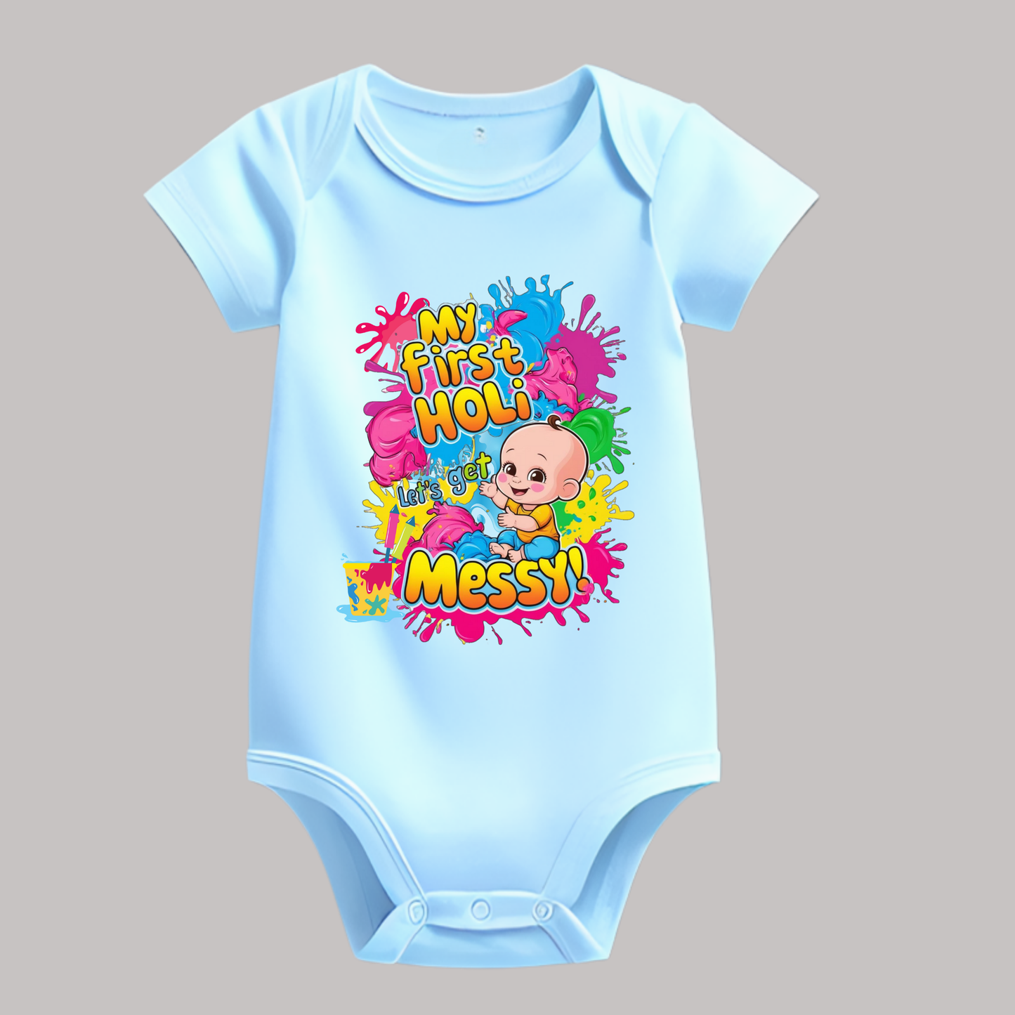 Holi Special Kids Rompers– "My Firtst Holi " Festive Outfit