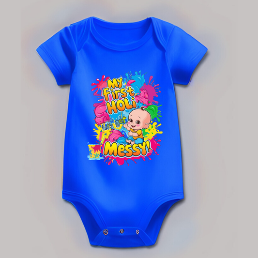 Holi Special Kids Rompers– "My Firtst Holi " Festive Outfit