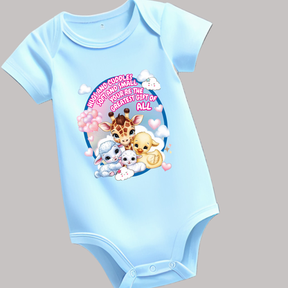 👶 Adorable Baby Romper – Soft Cotton | Cute Printed Design | Perfect Welcome Home Outfit (Unisex)