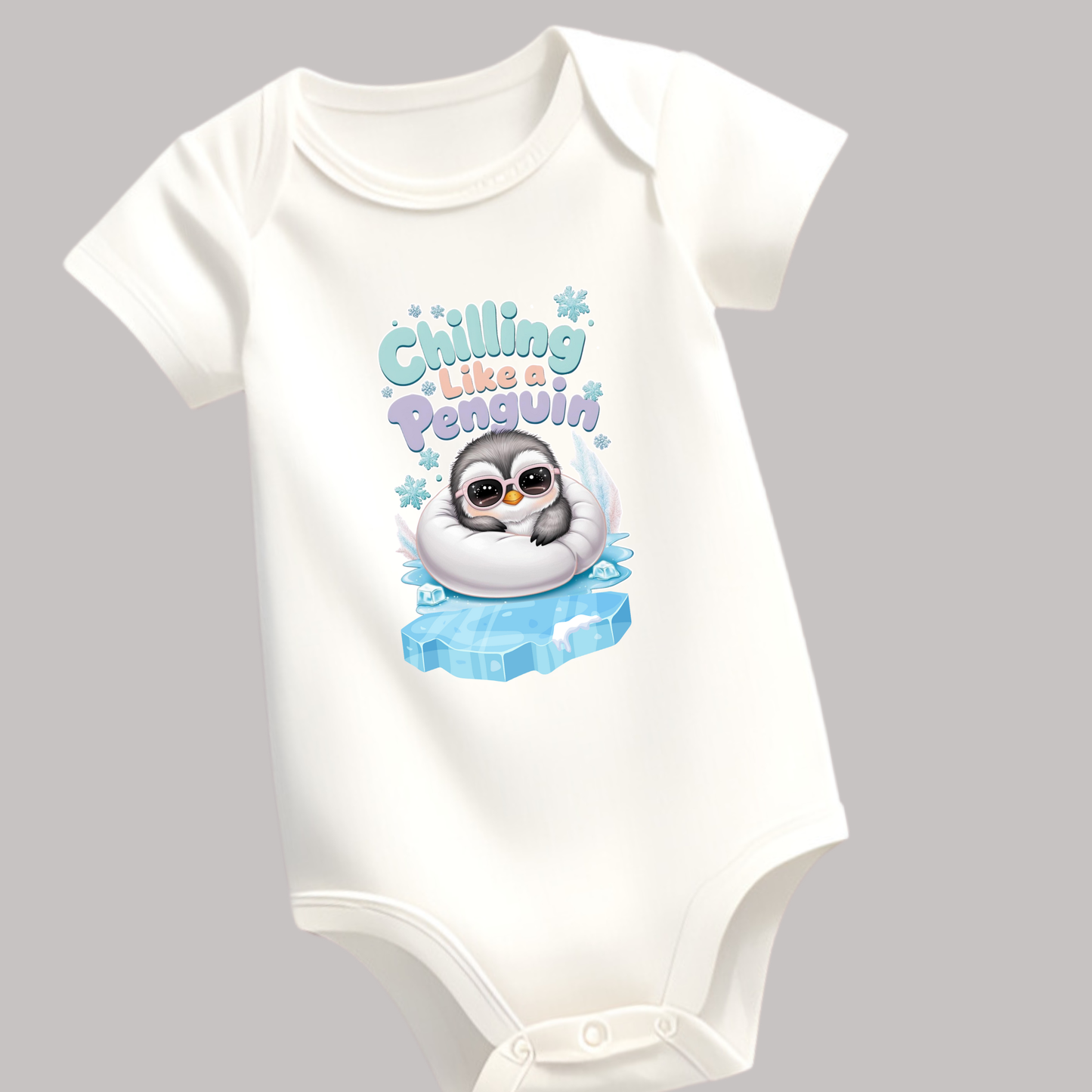 Chilling Like a Penguin Romper – Cozy & Cute Baby Outfit ( Unisex)