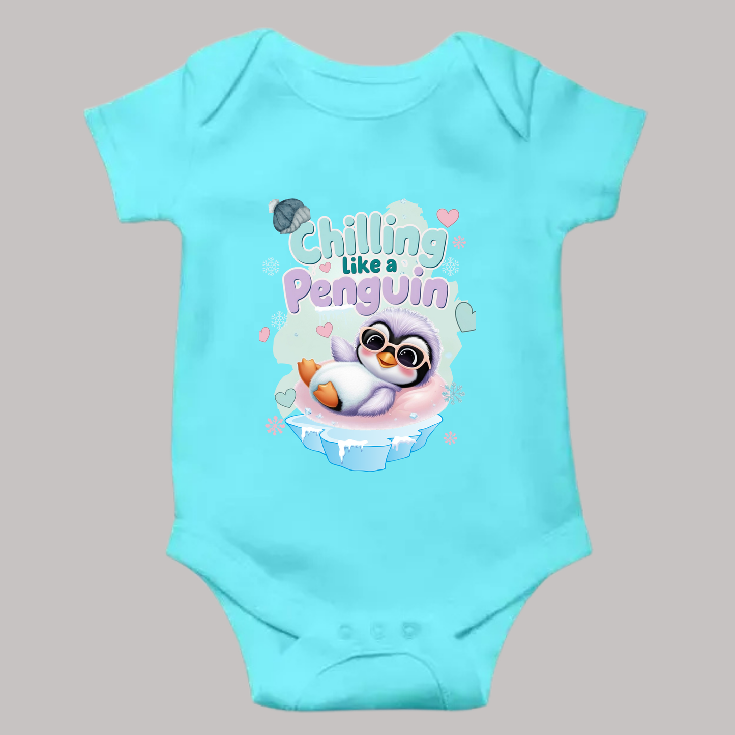 Chilling Like a Penguin Romper – Cozy & Cute Baby Outfit (Unisex)