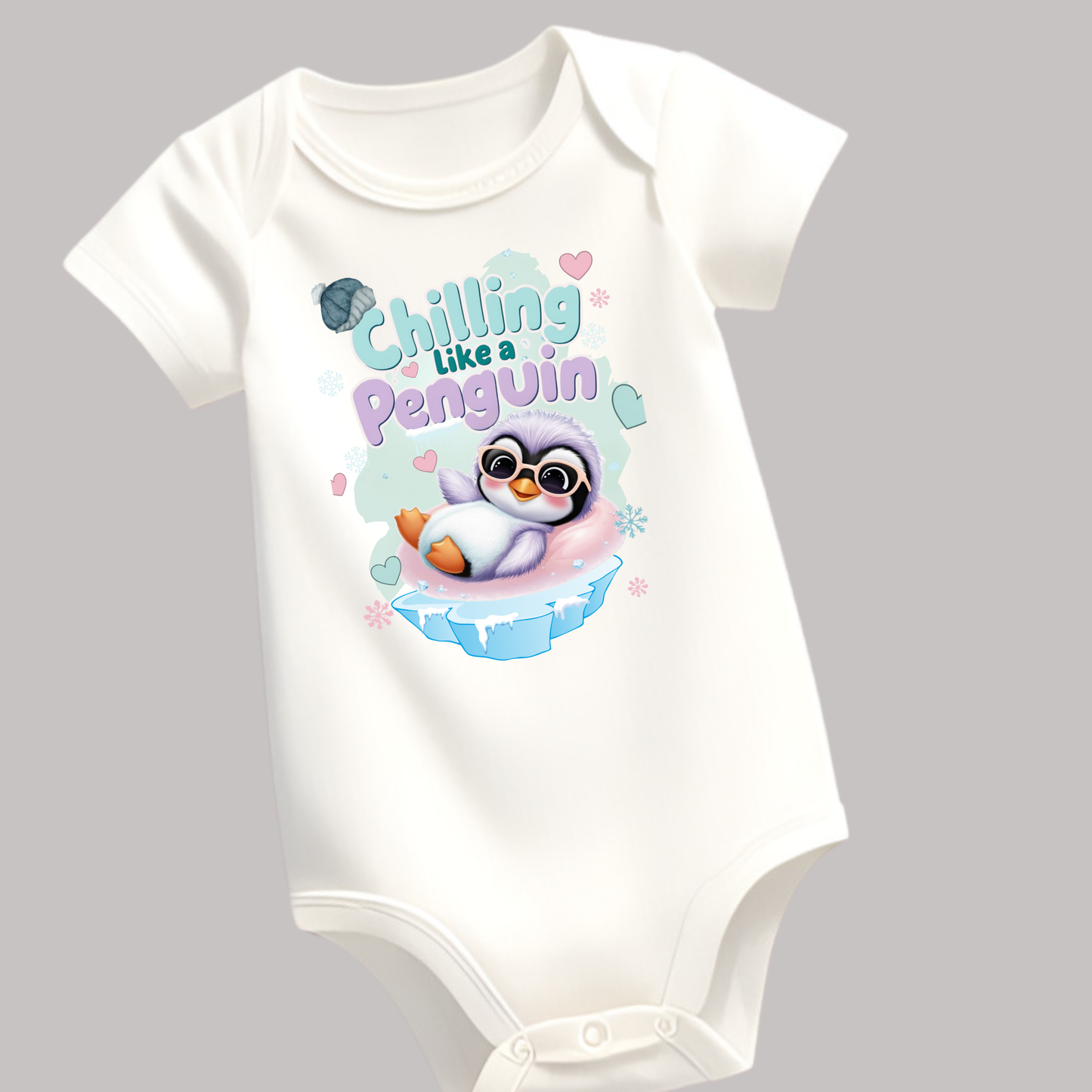 Chilling Like a Penguin Romper – Cozy & Cute Baby Outfit (Unisex)