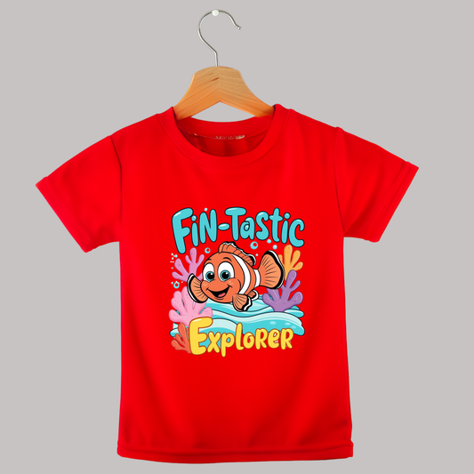 Captain Finny – Ocean Explorer Baby T-Shirt | 100% Cotton | Exclusive Design ( Girls )