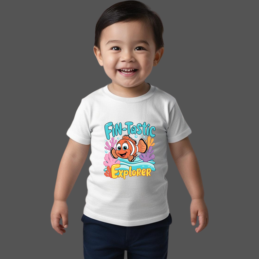 Captain Finny – Ocean Explorer Baby T-Shirt | 100% Cotton | Exclusive Design ( Boys)