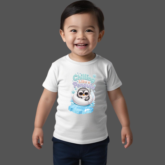 Chilling Like a Penguin T-Shirt – Cool & Adorable Tee for Babies & Kids