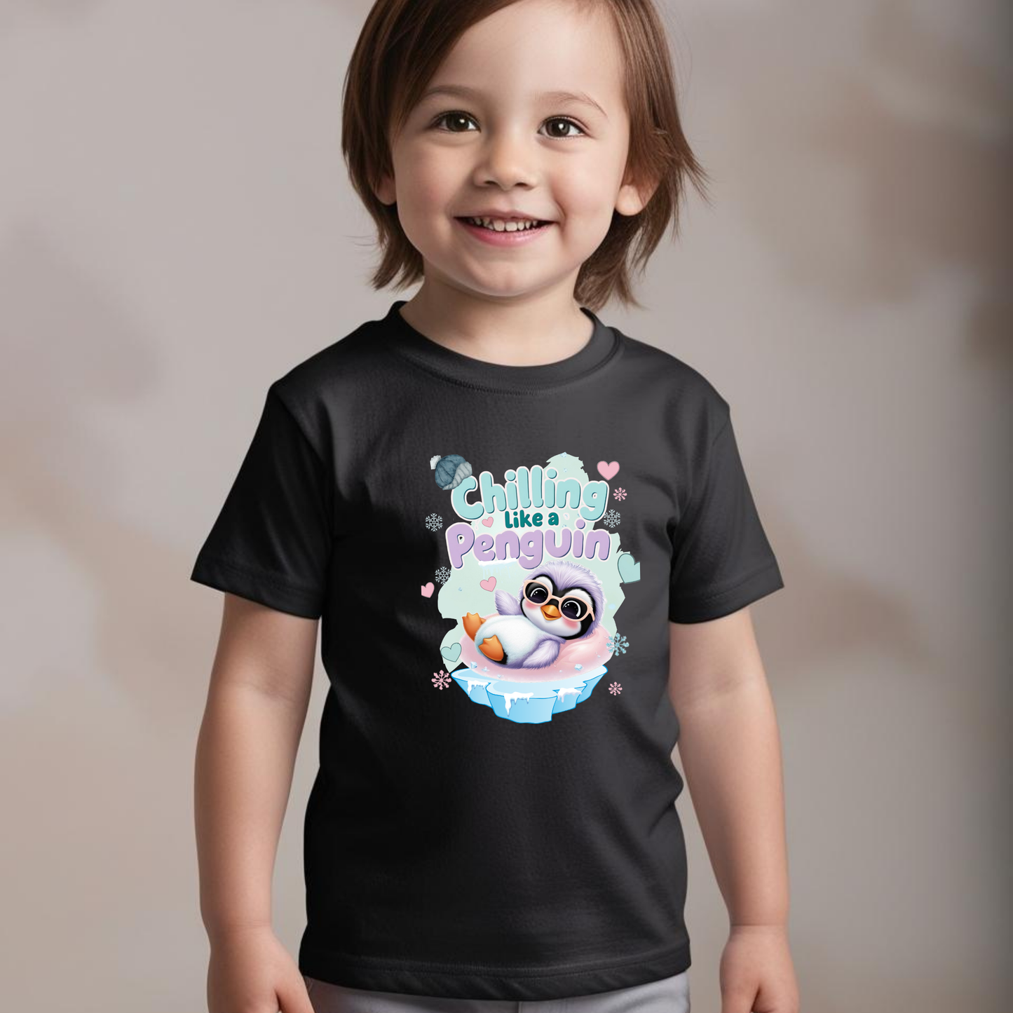 Chilling Like a Penguin T-Shirt – Cool & Adorable Tee for Babies & Kids