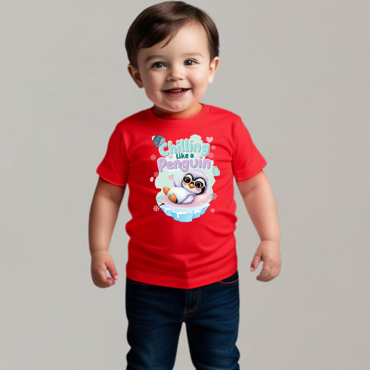 Chilling Like a Penguin T-Shirt – Cool & Adorable Tee for Babies & Kids